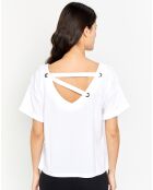 T-Shirt Huffing blanc